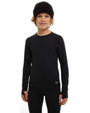 BOYS CREW NECK TOP - TRUE BLACK